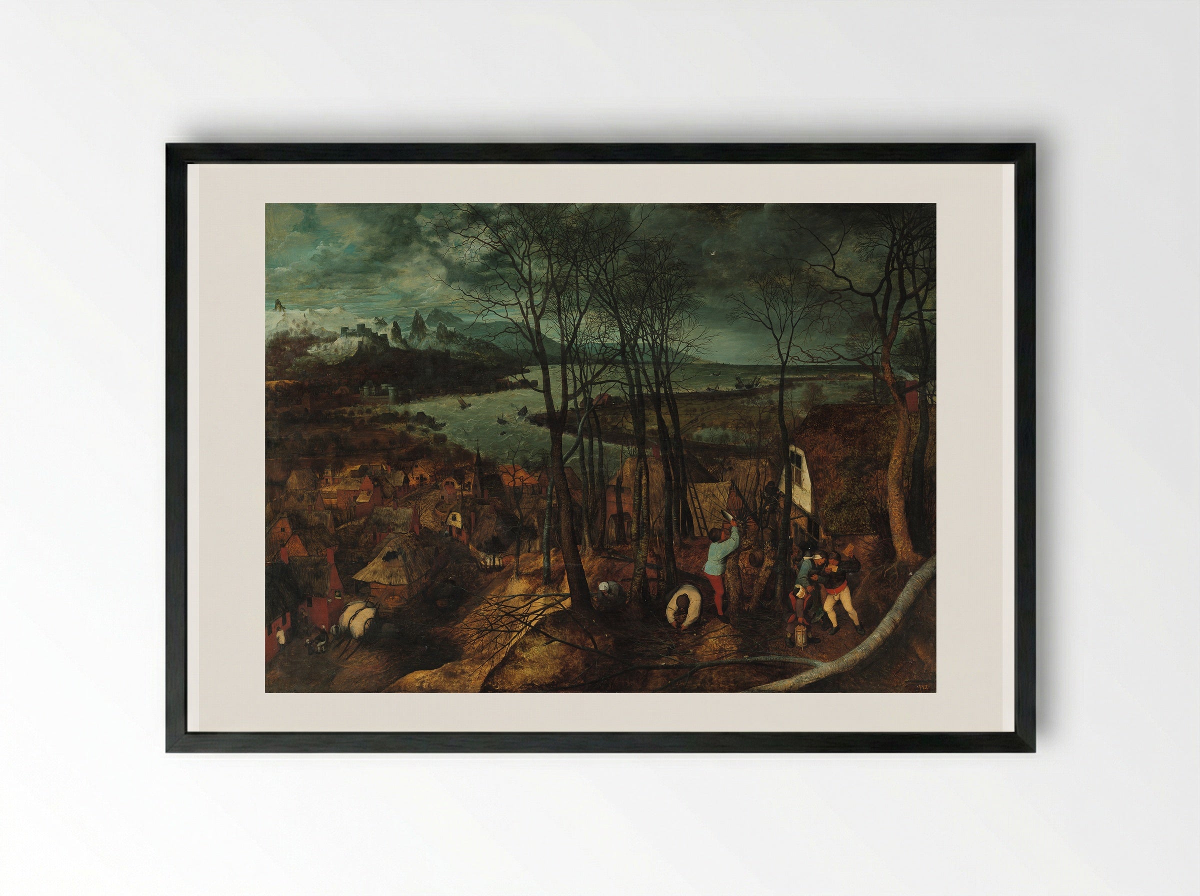 The Gloomy Day - Pieter Bruegel the Elder - Framed Print Black