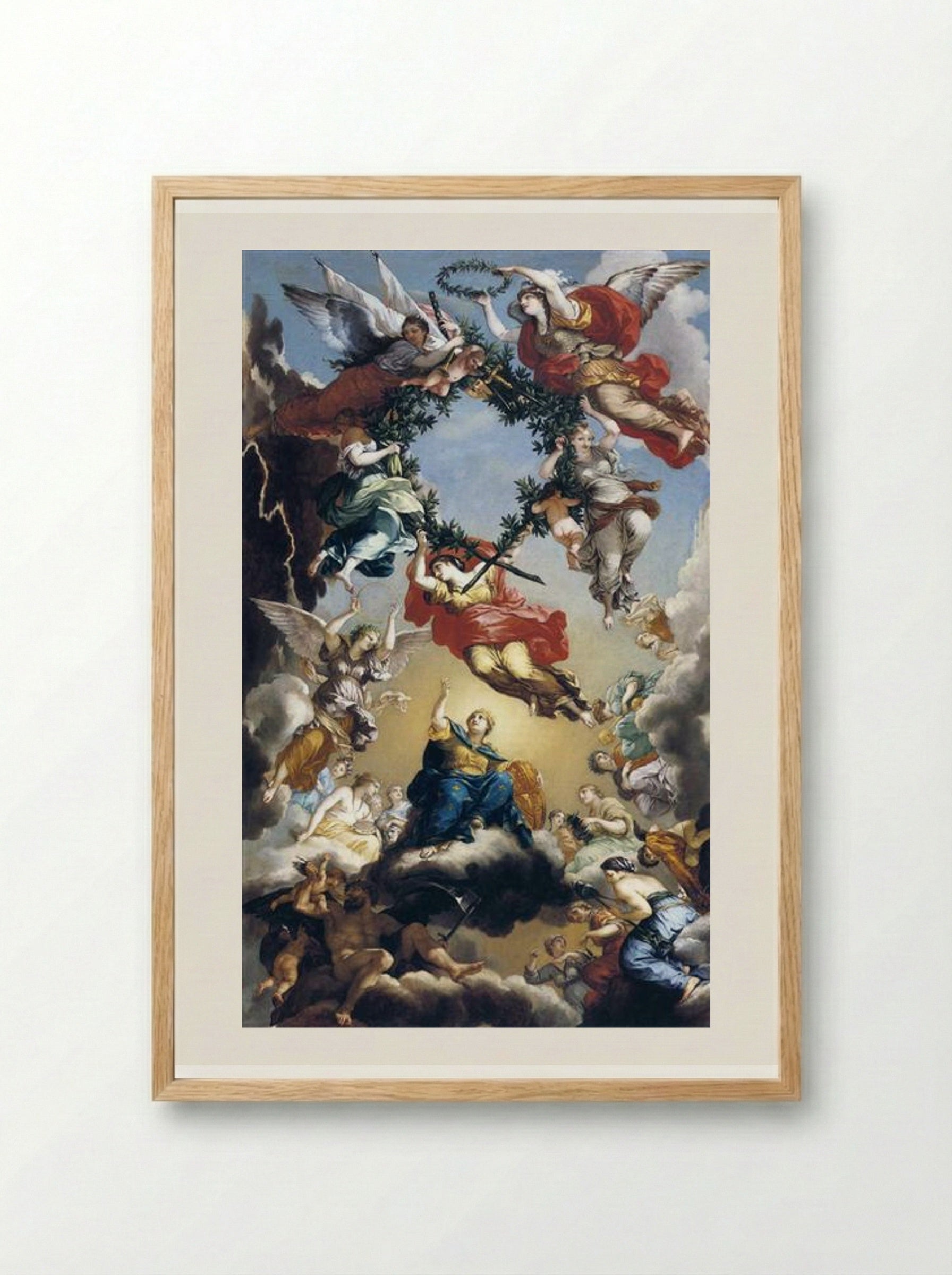 The Glorification of the Government of Burgundy - Pierre-Paul Prud'hon - Framed Print Wood