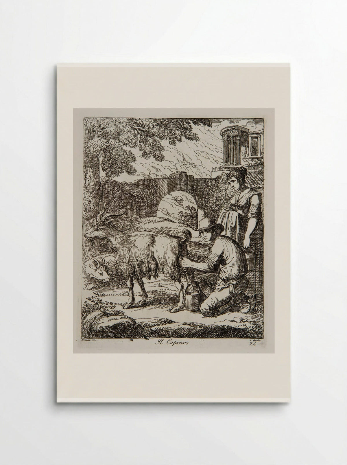 The Goatherd - Bartolomeo Pinelli - Poster