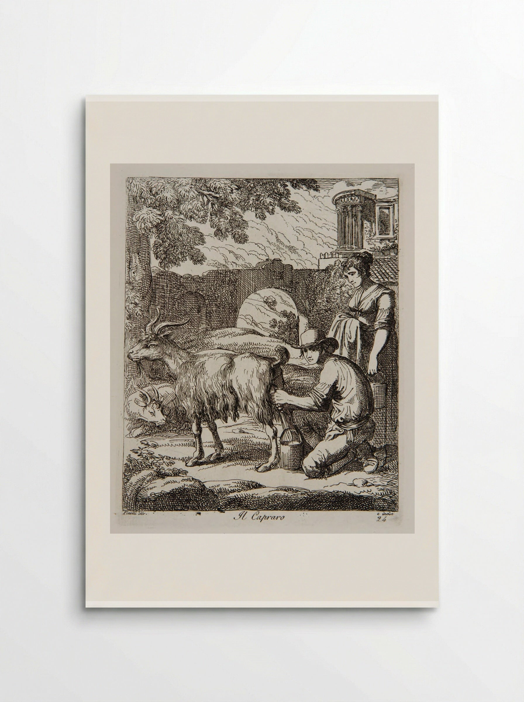 The Goatherd - Bartolomeo Pinelli - Poster