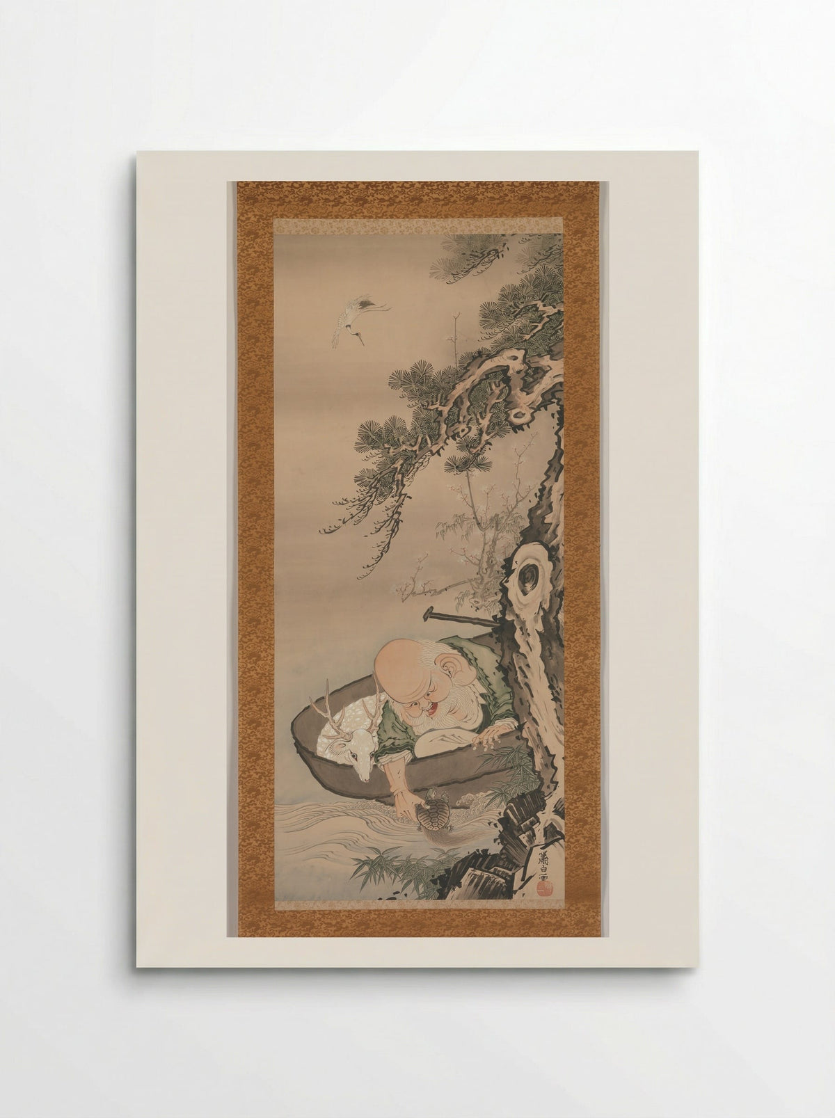 The God of Good Fortune Jurōjin - Soga Shōhaku - Poster