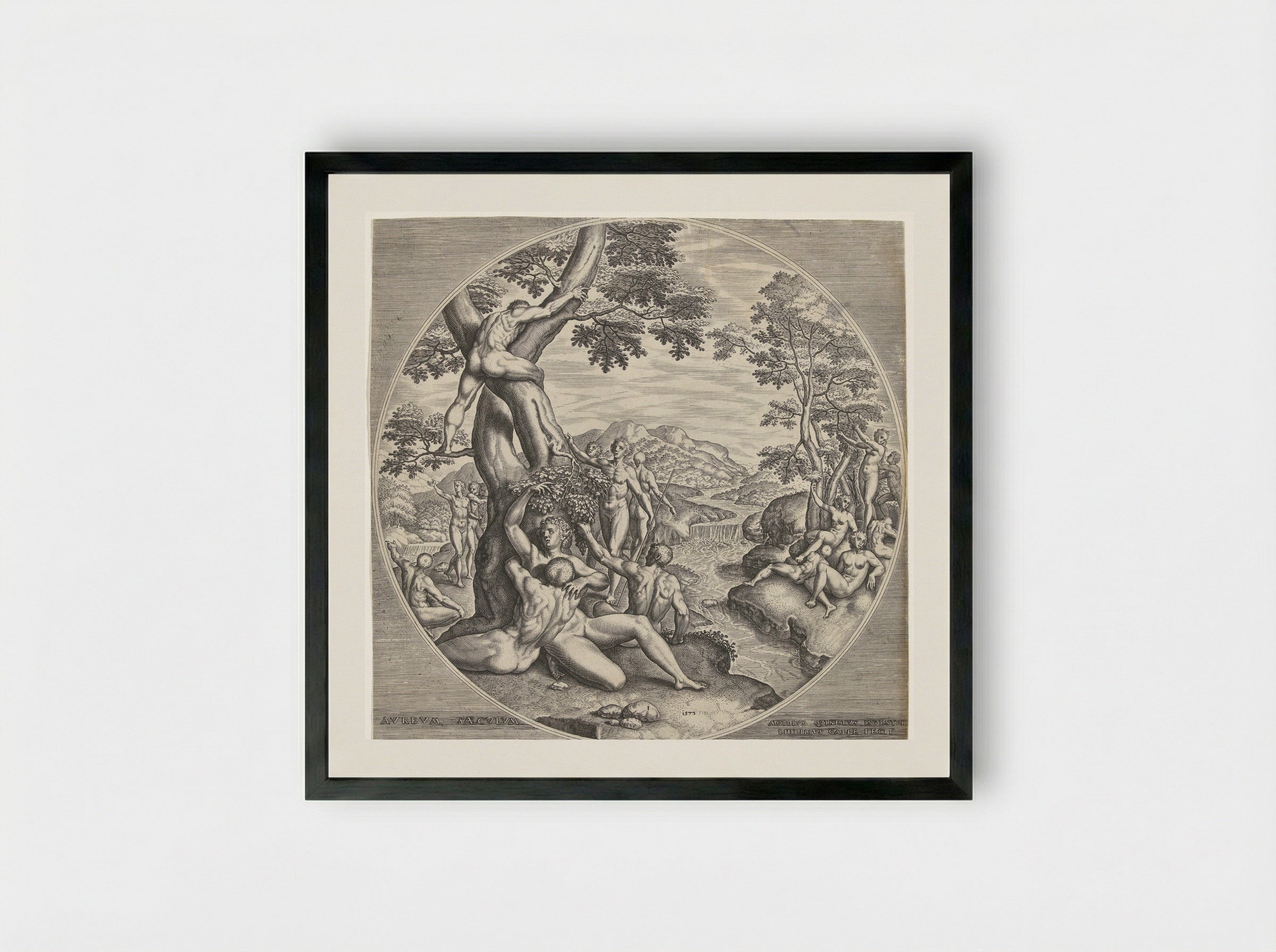 The Golden Age - Philips Galle - Framed Print Black