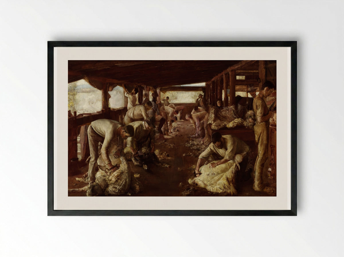 The Golden Fleece - Tom Roberts - Framed Print Black