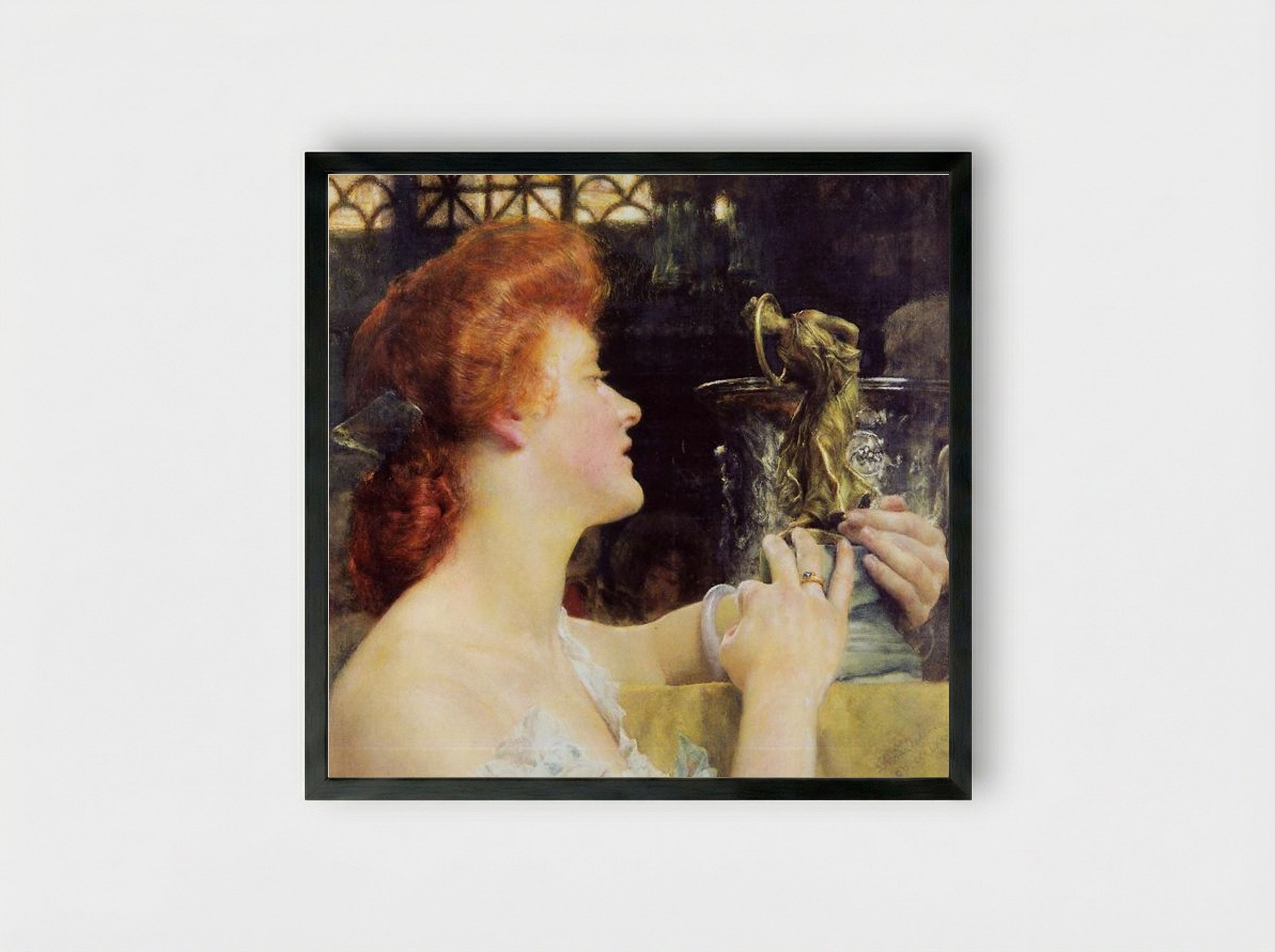 The Golden Hour - Sir Lawrence Alma-Tadema - Framed Print Black