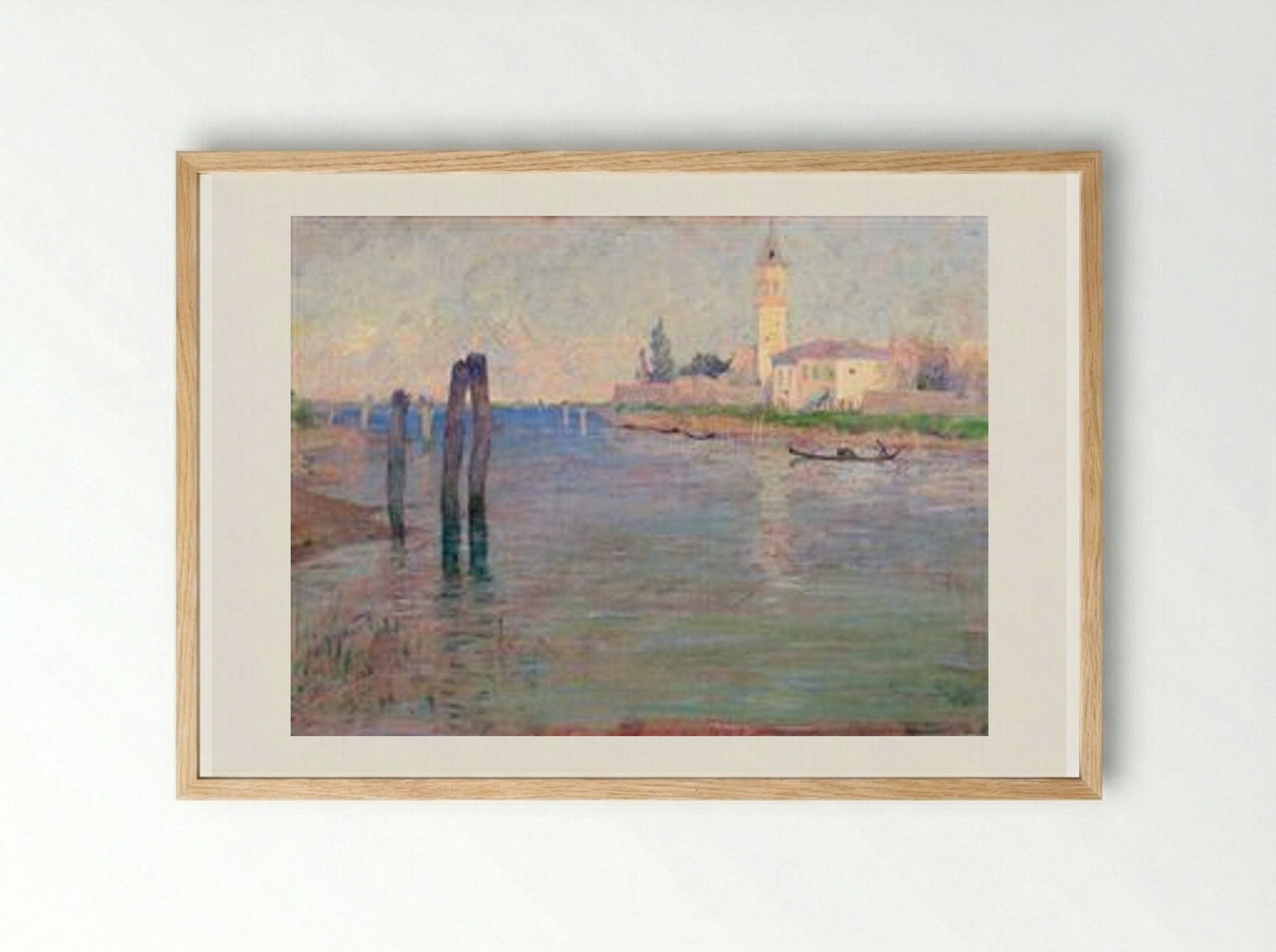 The Gondolier, Venice - Guy Rose - Framed Print Wood