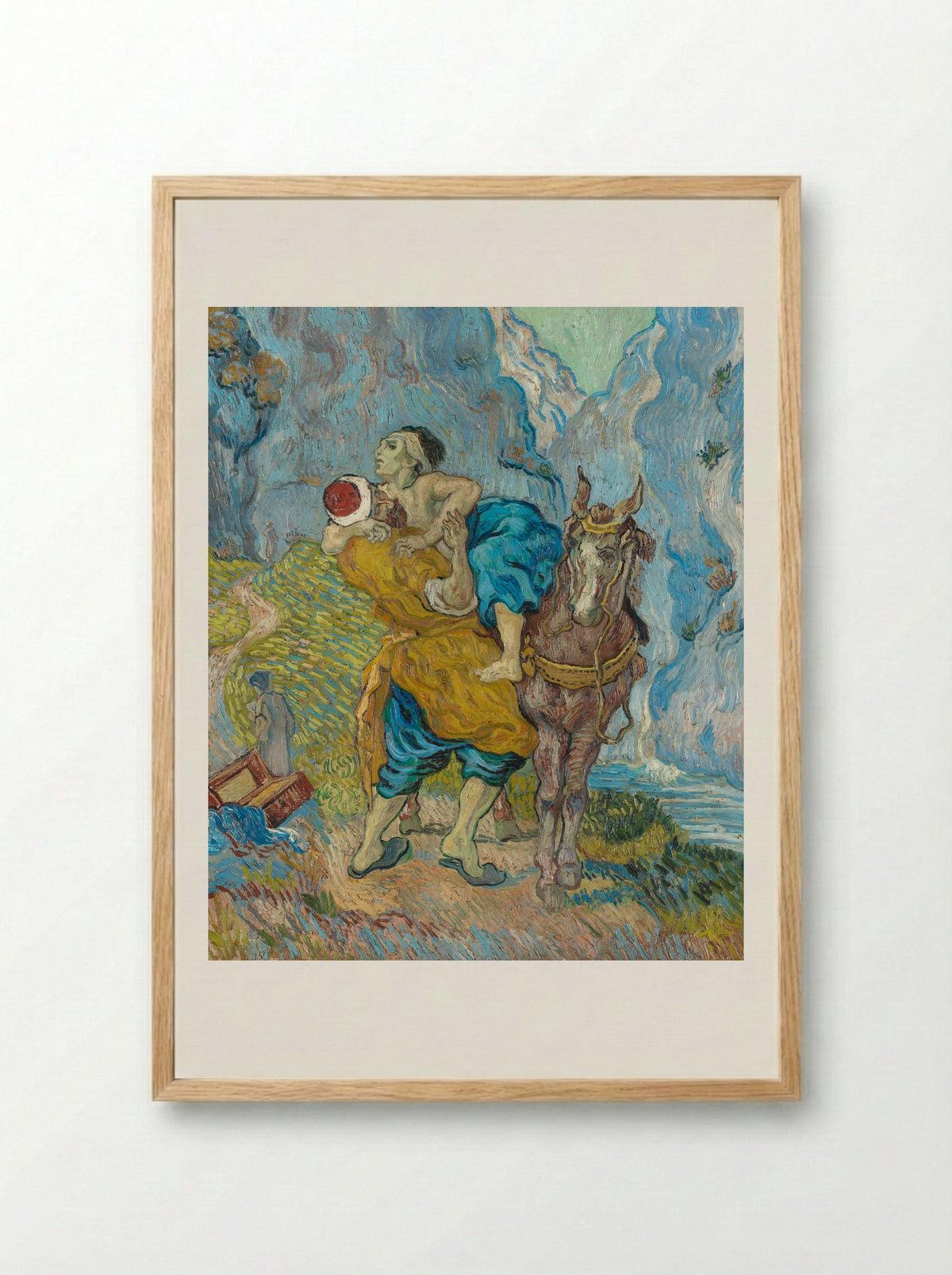 The Good Samaritan (after Delacroix) - Vincent van Gogh - Framed Print Wood
