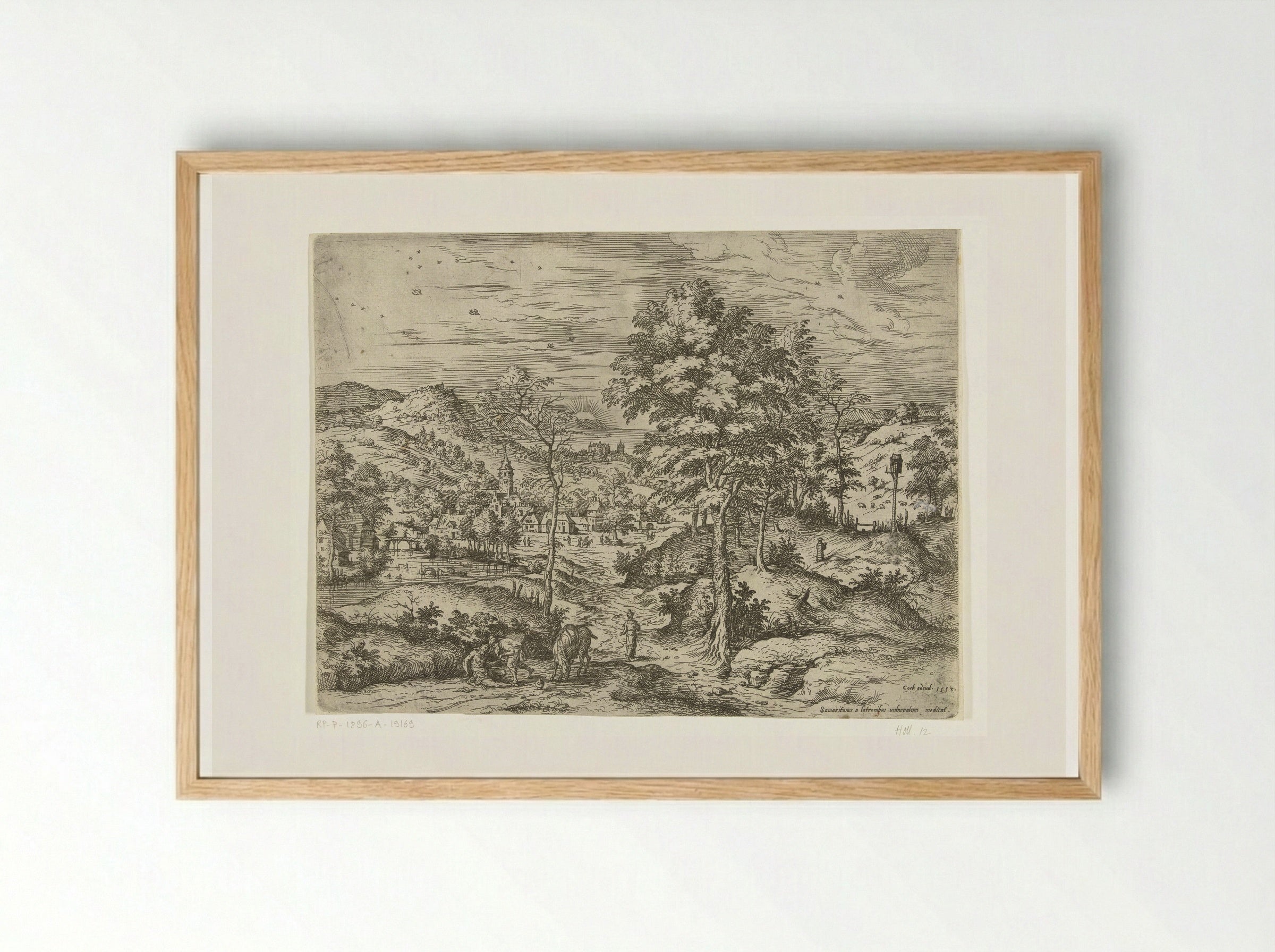 The Good Samaritan - Hieronymus Cock - Framed Print Wood