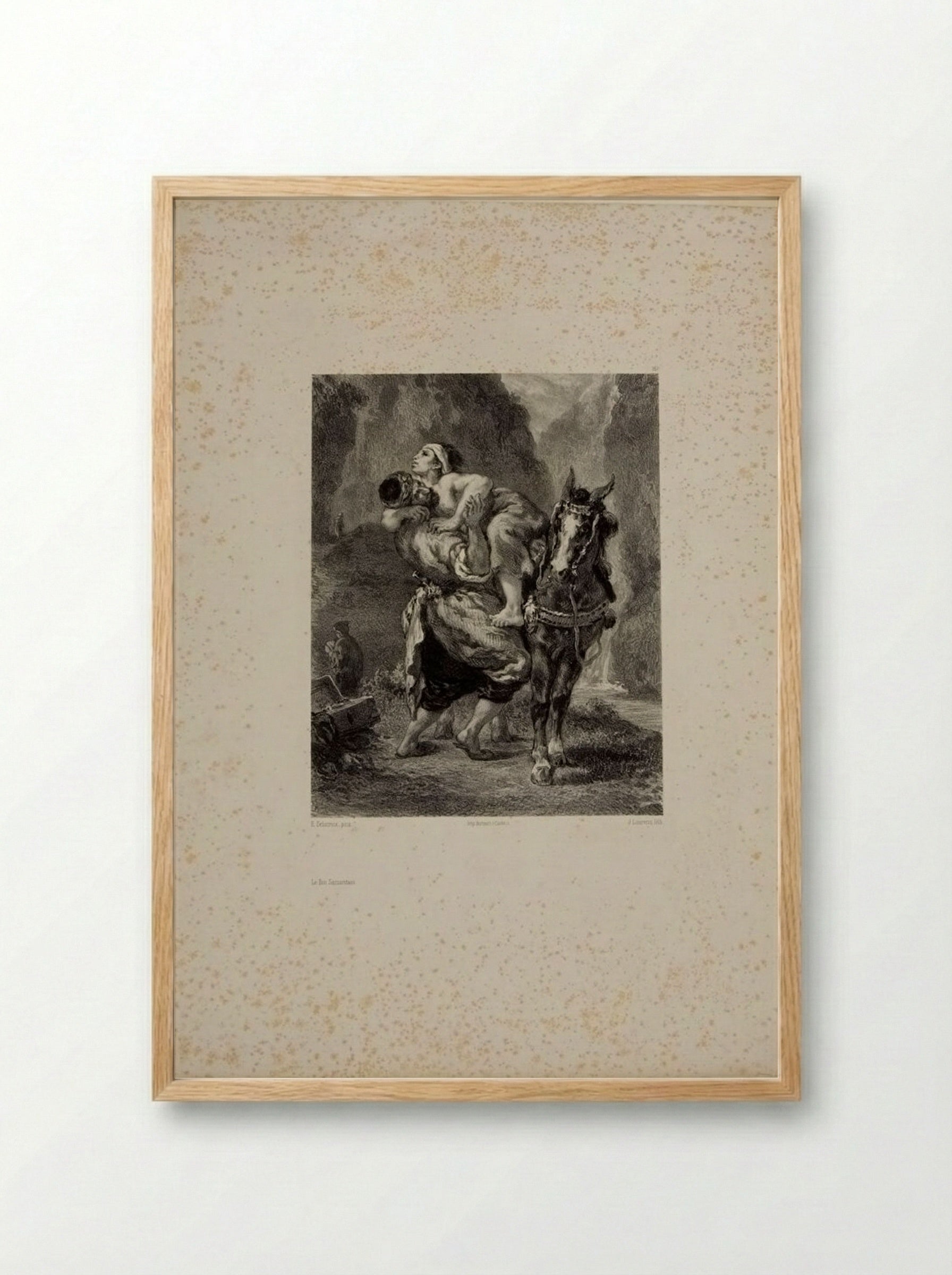 The Good Samaritan - Jules Joseph Augustin Laurens - Framed Print Wood