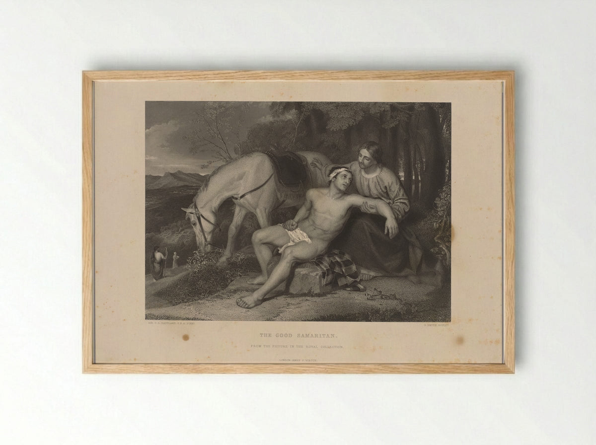 The Good Samaritan - Samuel Smith - Framed Print Wood