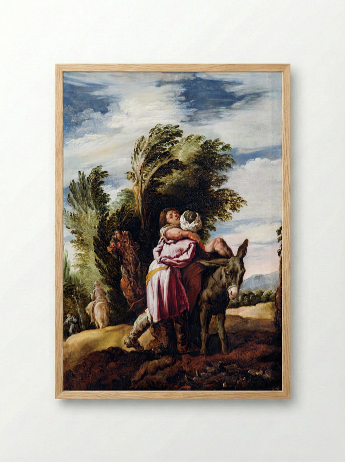The Good Samaritan - Domenico Fetti - Framed Print Wood