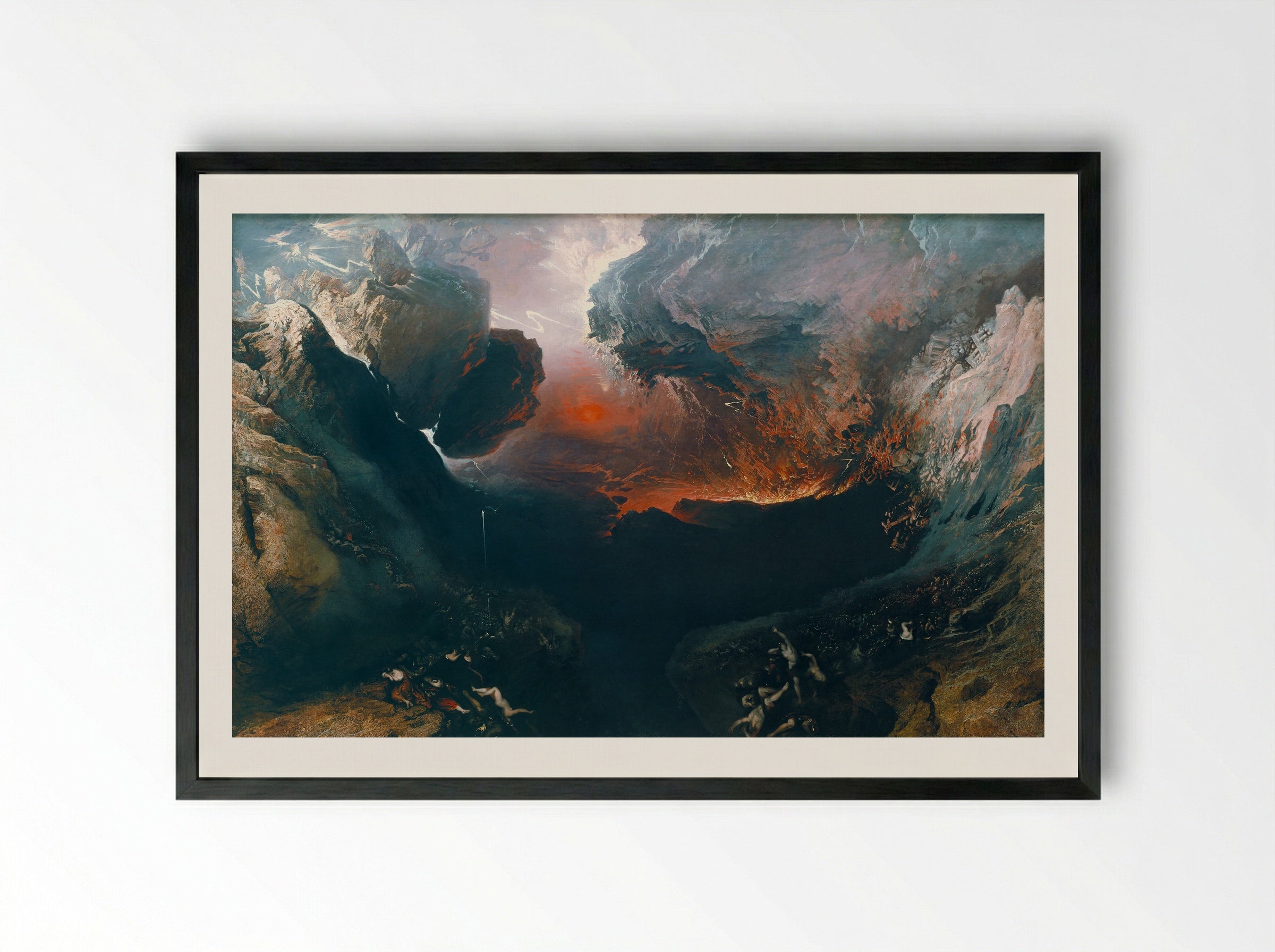 The Great Day of His Wrath - John Martin - Framed Print Black