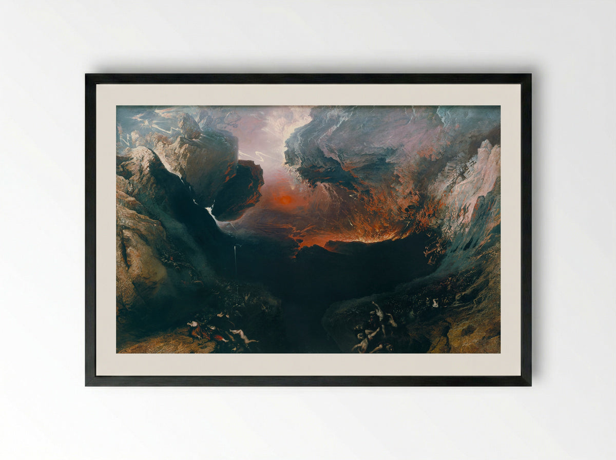 The Great Day of His Wrath - John Martin - Framed Print Black