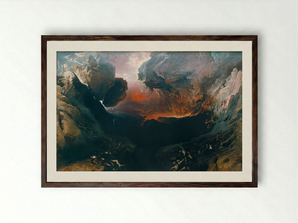 The Great Day of His Wrath - John Martin - Framed Print Dark Wood