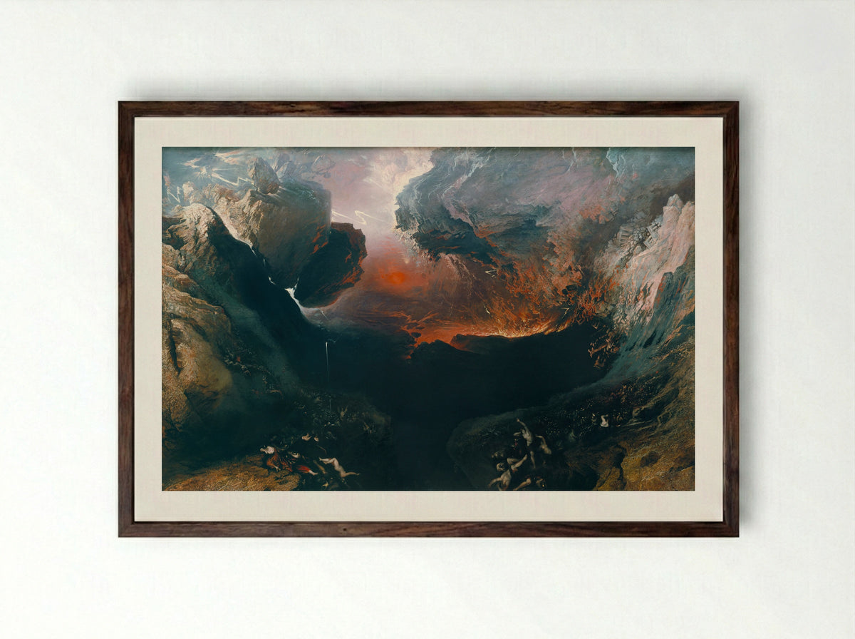 The Great Day of His Wrath - John Martin - Framed Print Dark Wood