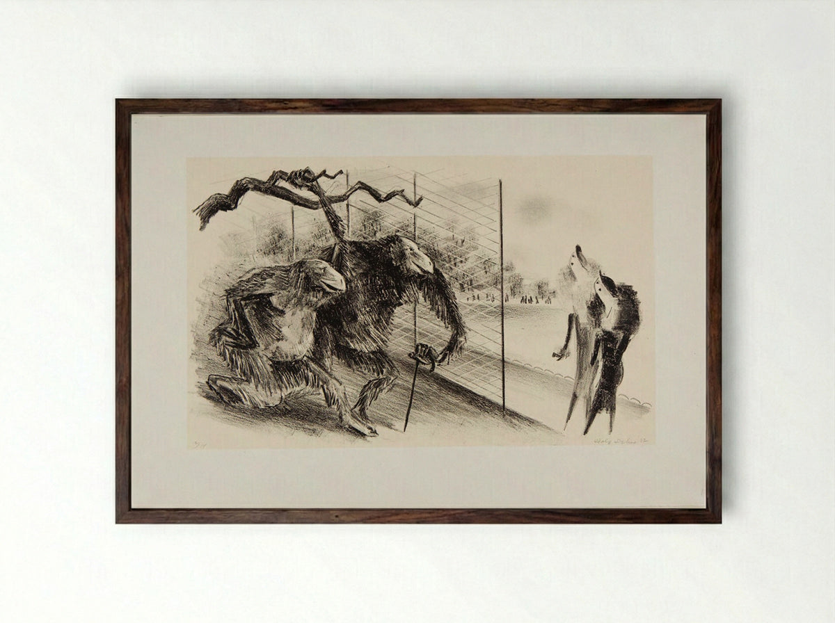 The Great Divide - Adolph Dehn - Framed Print Dark Wood