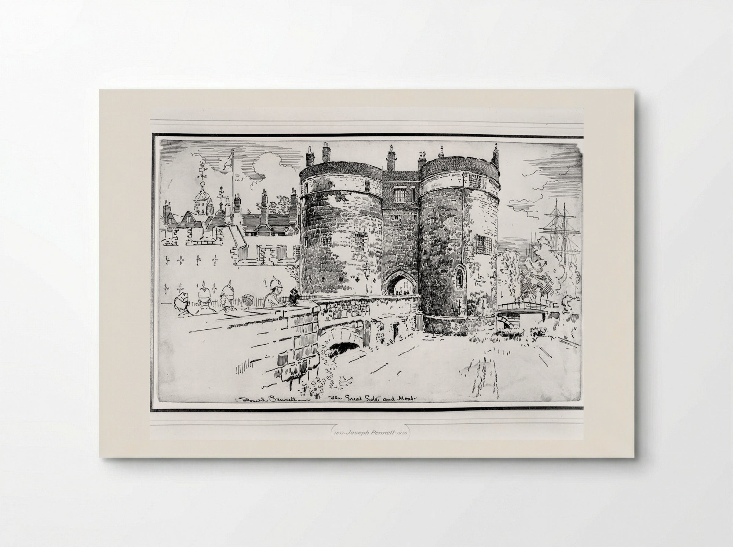 The Great Gate and Moat - Joseph Pennell - Poster