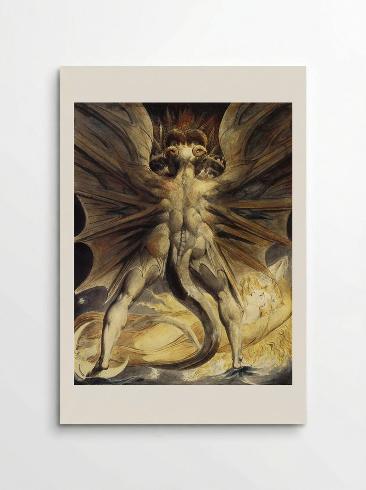 The Great Red Dragon and the Woman Clothed in Sun - William Blake - Poster