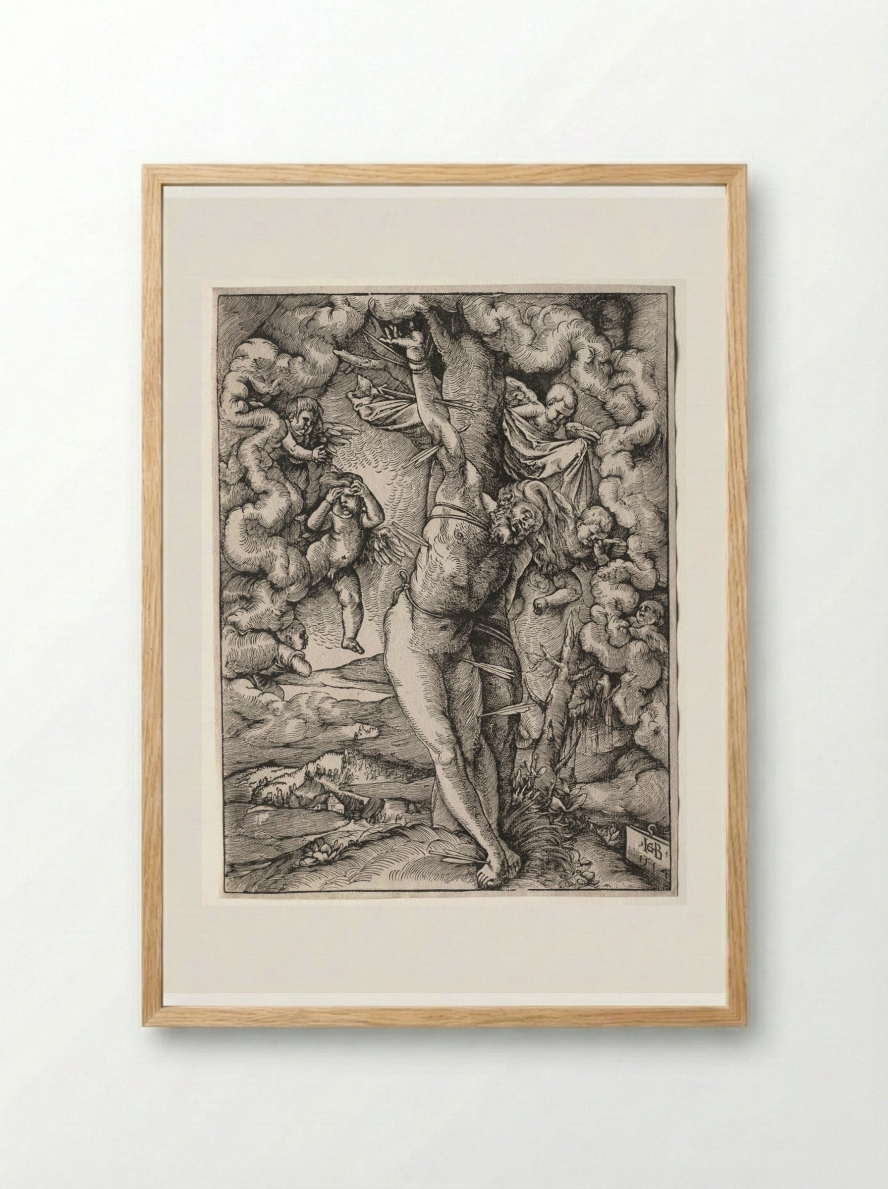 The Great St. Sebastian - Hans Baldung - Framed Print Wood