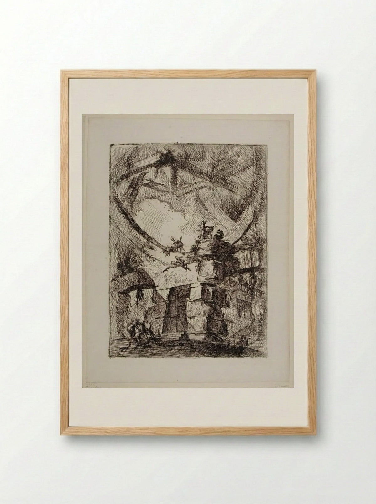 The Great Wheel - Giovanni Battista Piranesi - Framed Print Wood