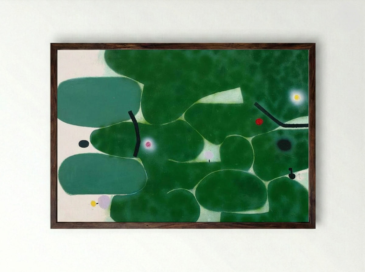 The Green Earth - Victor Pasmore - Framed Print Dark Wood