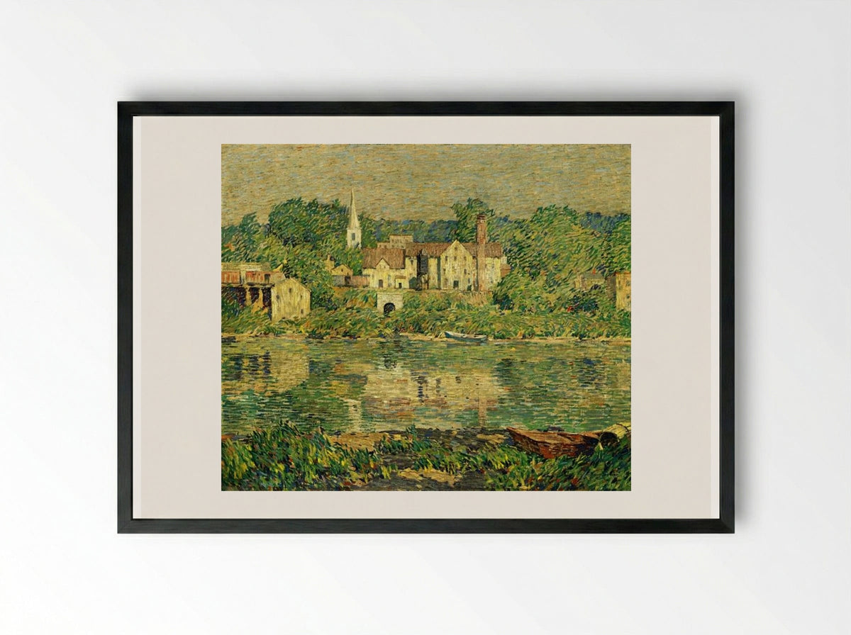 The Green River - Robert Spencer - Framed Print Black