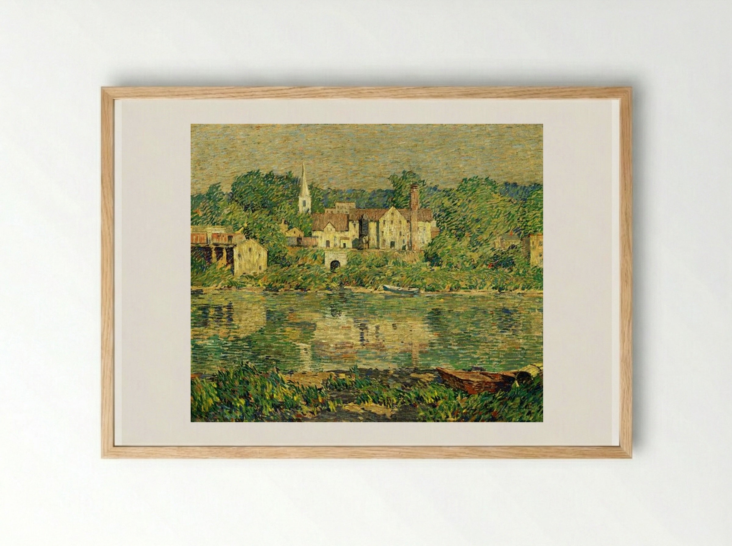 The Green River - Robert Spencer - Framed Print Wood