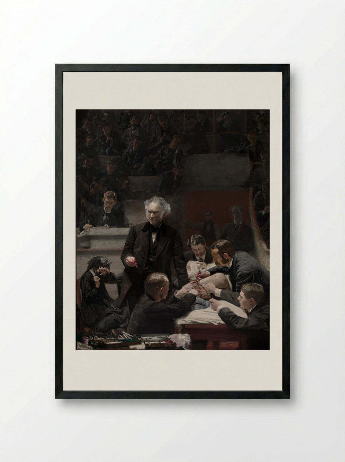 The Gross Clinic - Thomas Eakins - Framed Print Black
