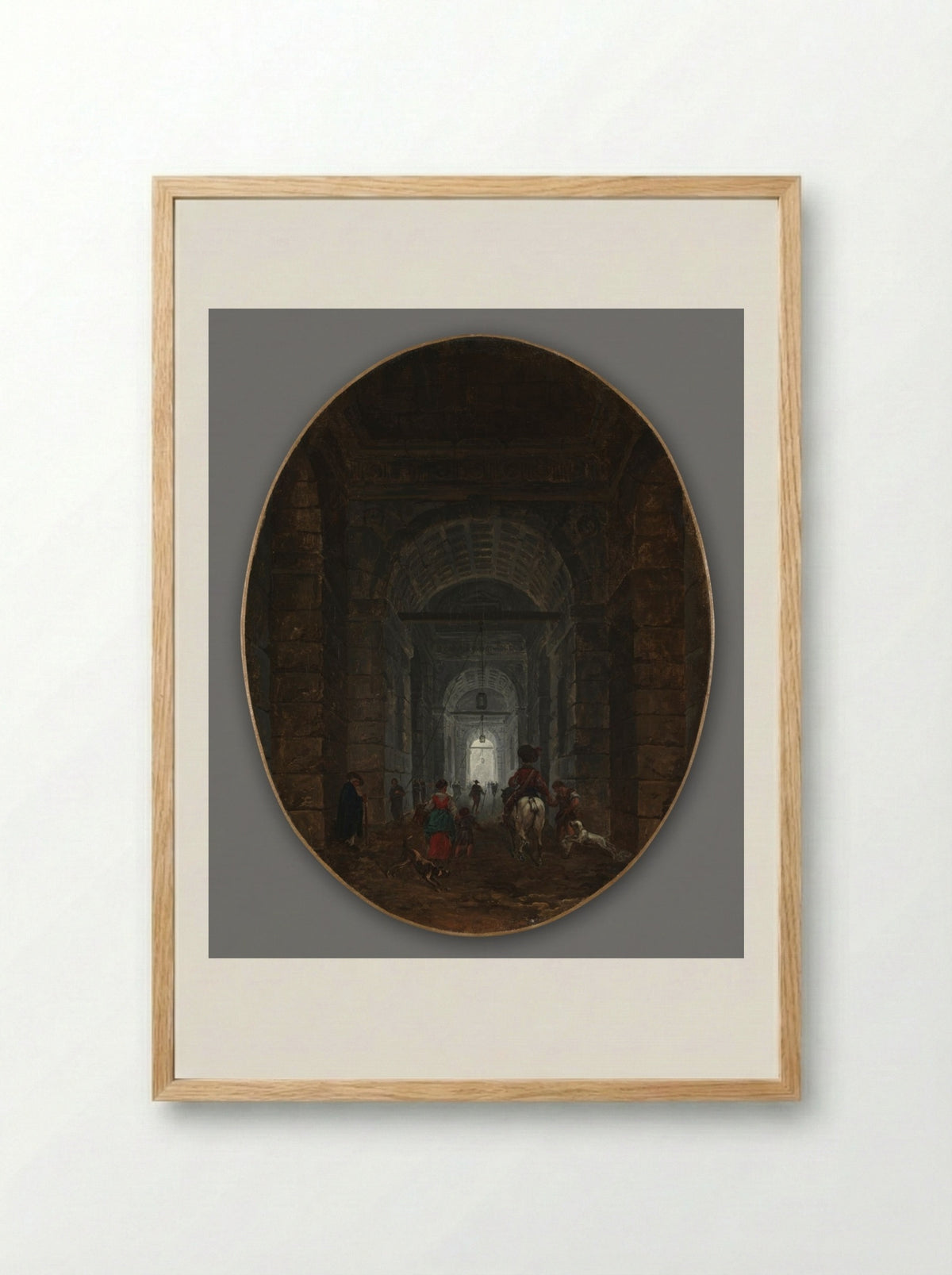 The Grotto of Posillipo - Hubert Robert - Framed Print Wood