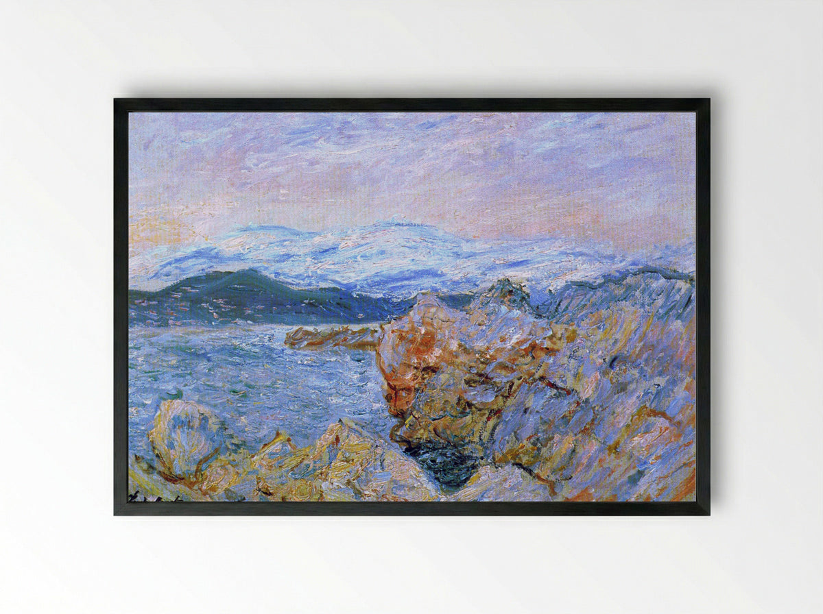 The Gulf Juan at Antibes - Claude Monet - Framed Print Black