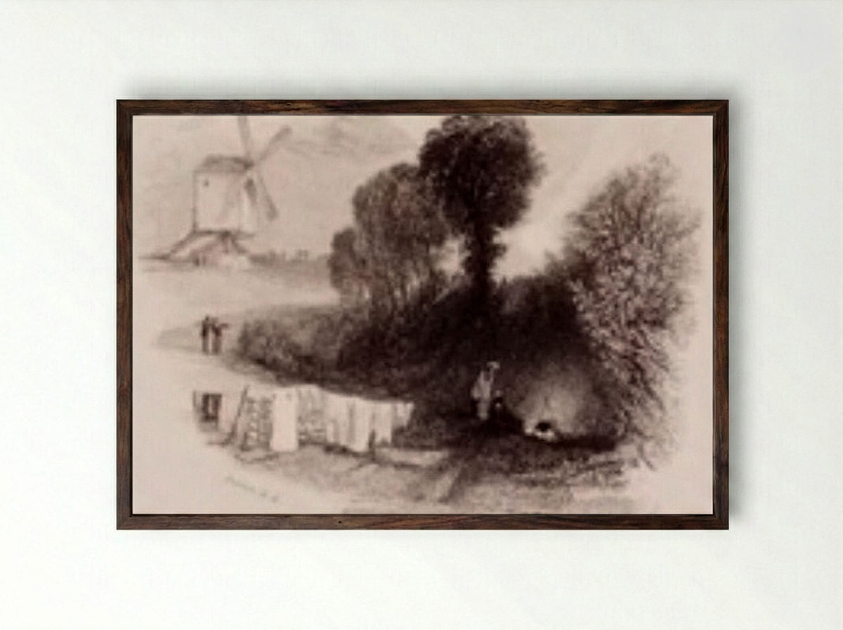 The Gypsy - Edward Goodall - Framed Print Dark Wood