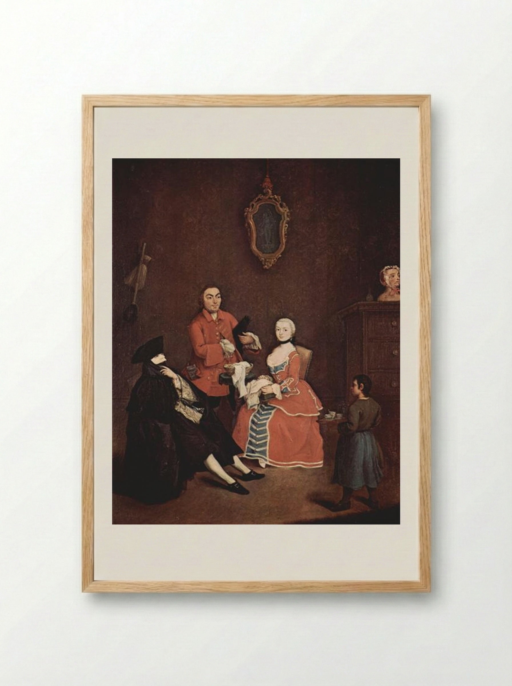 The Hairdresser - Pietro Longhi - Framed Print Wood