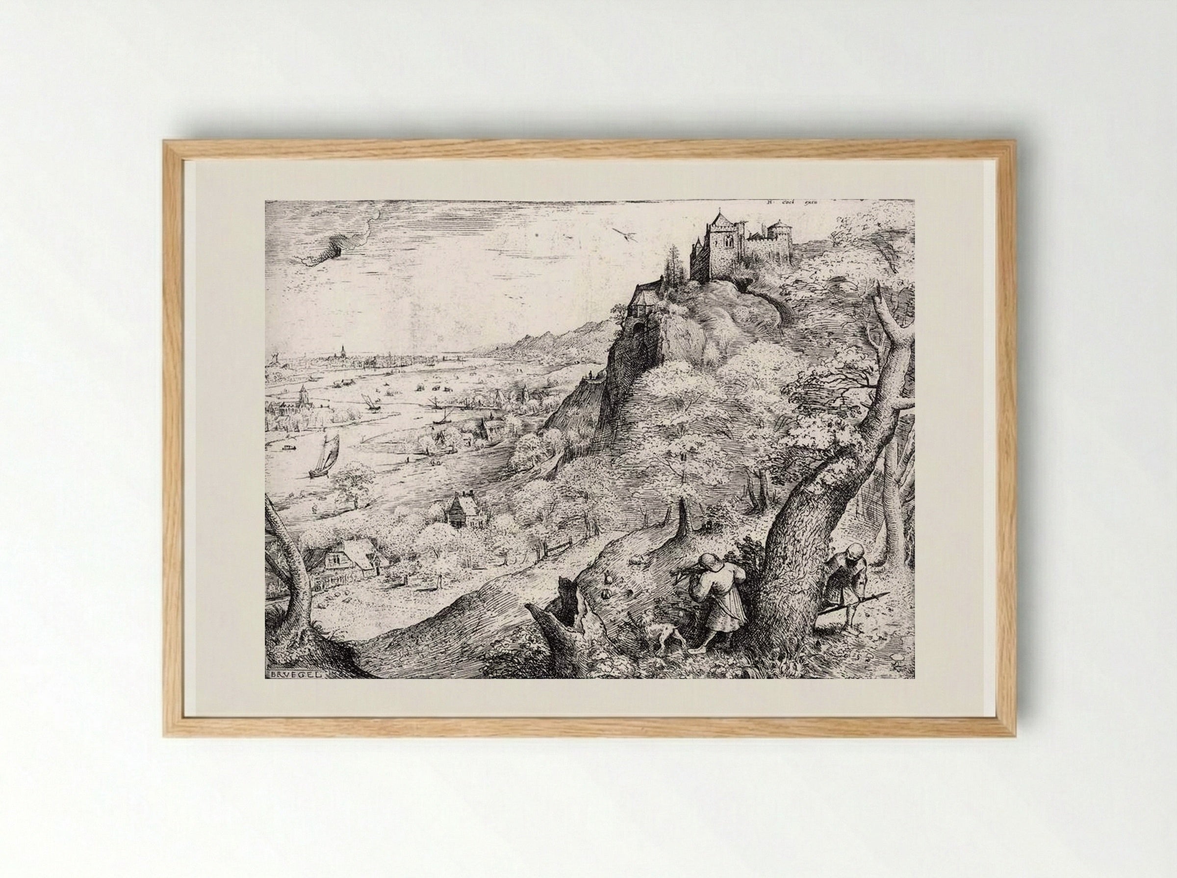The Hare Hunt - Pieter Bruegel the Elder - Framed Print Wood