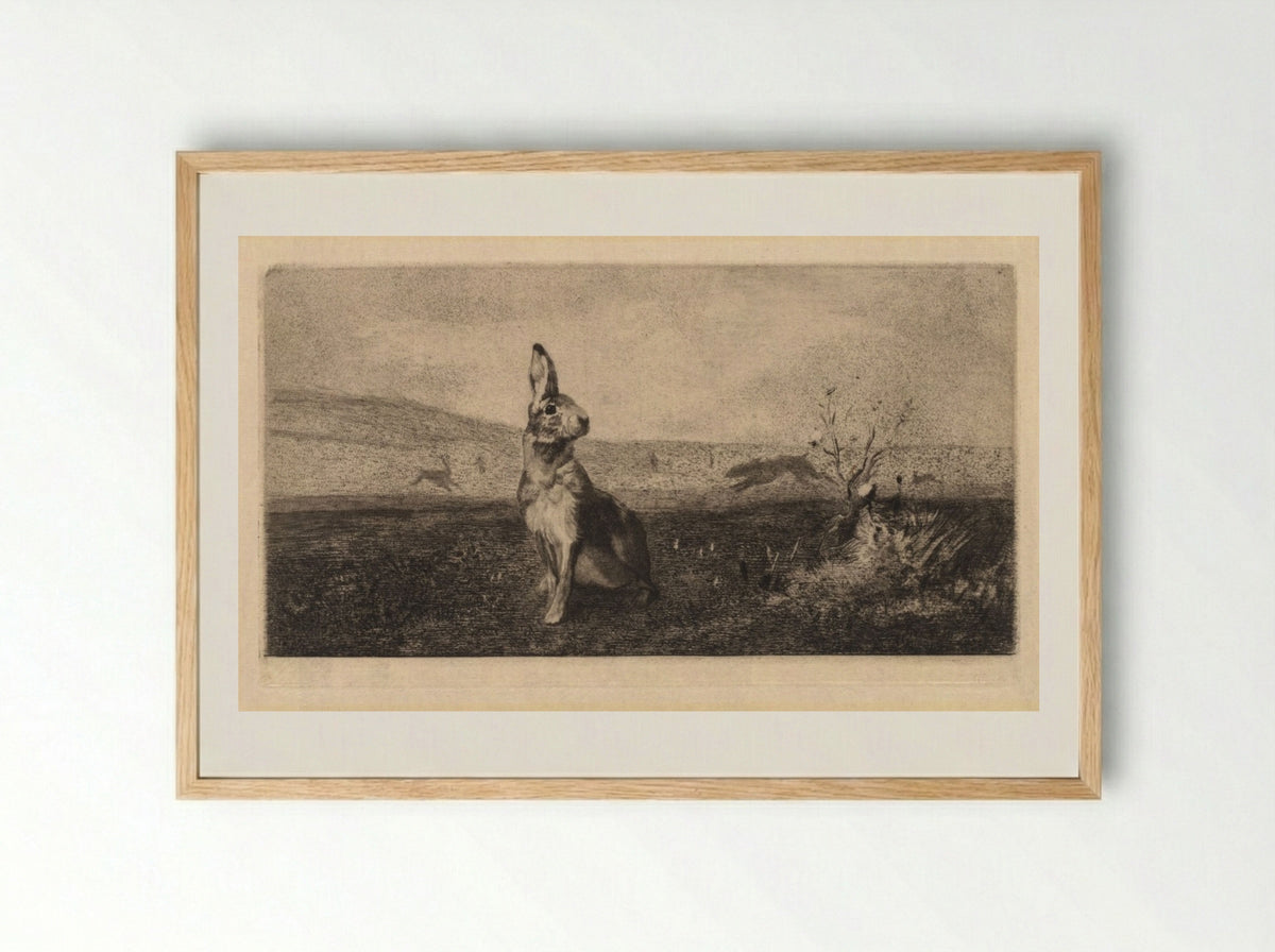 The Hare (Le Lièvre) - Albert de Balleroy - Framed Print Wood