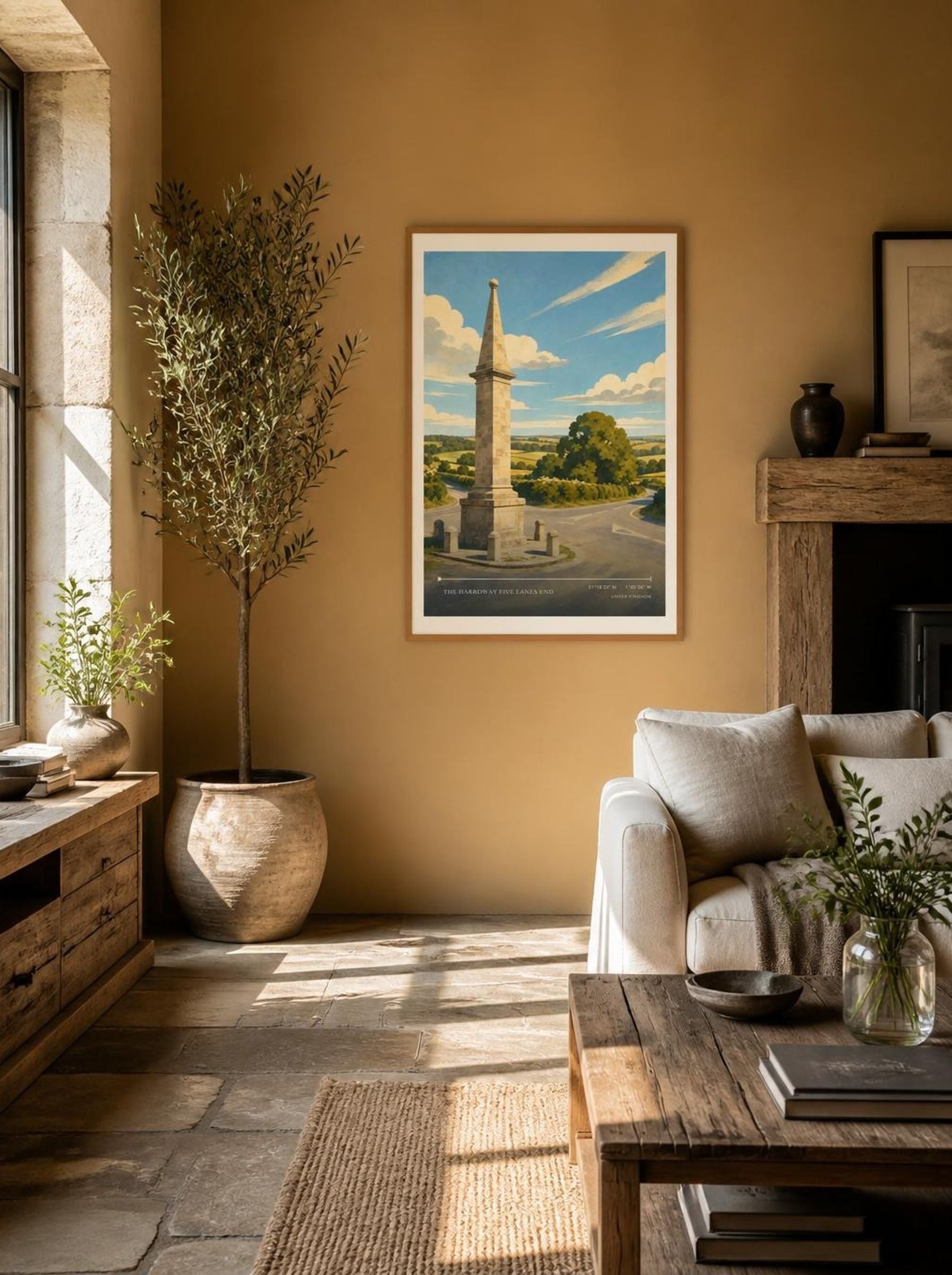 The Harroway Five Lanes End United Kingdom Travel Poster - Lifestyle