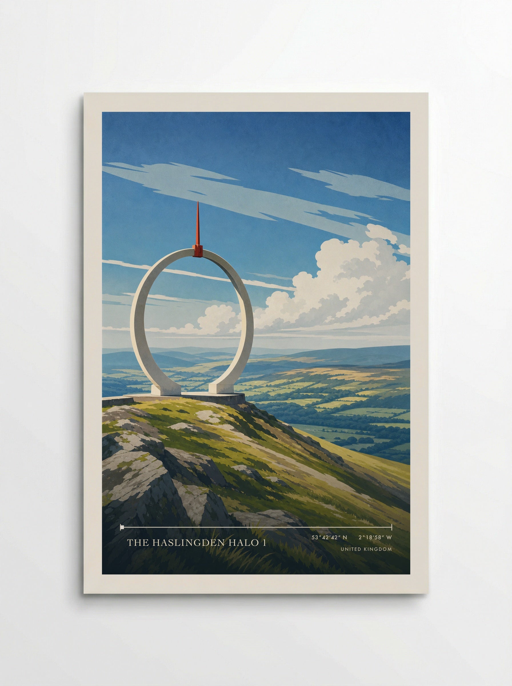 The Haslingden Halo 1 United Kingdom Travel Poster - Poster