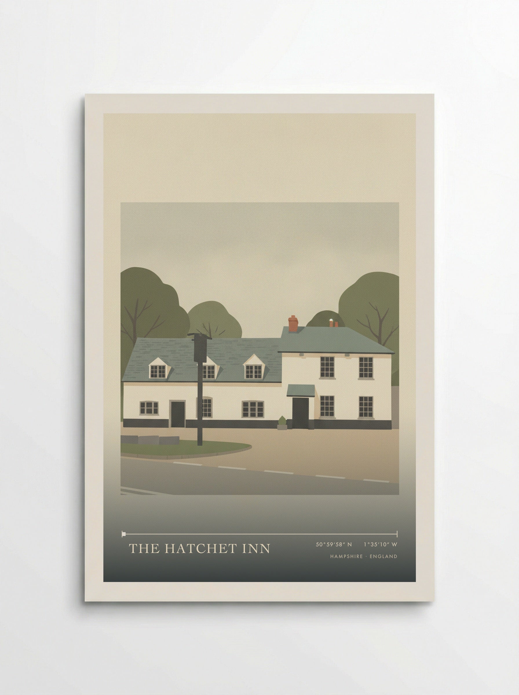 The Hatchet Inn Hampshire England Travel Poster - Poster