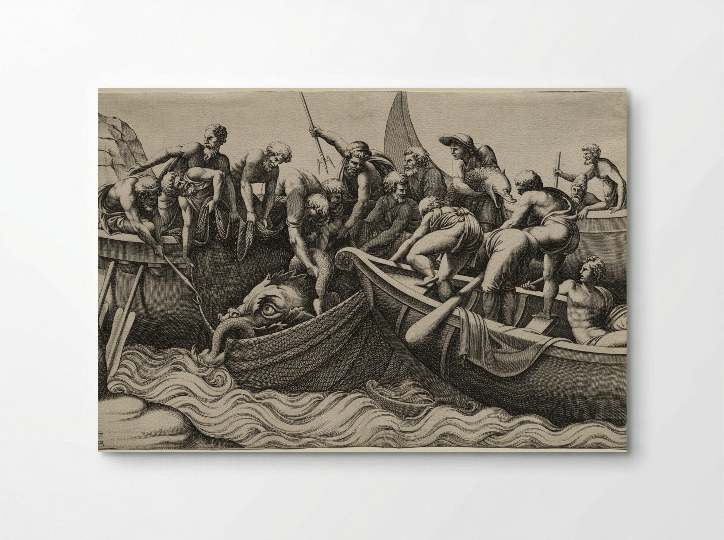 The Haul of Monstrous Fish - Adamo Scultori - Poster