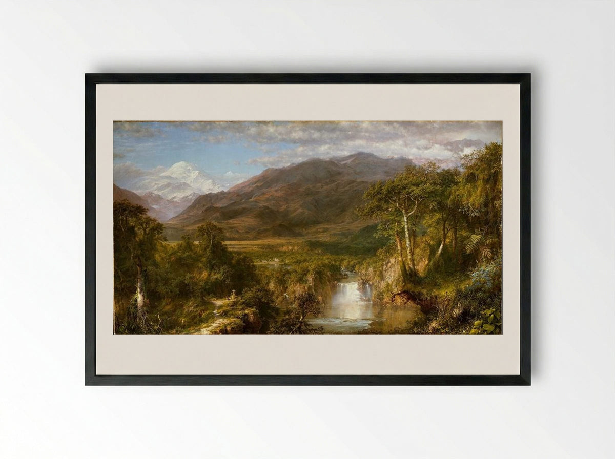 The Heart of the Andes - Frederic Edwin Church - Framed Print Black