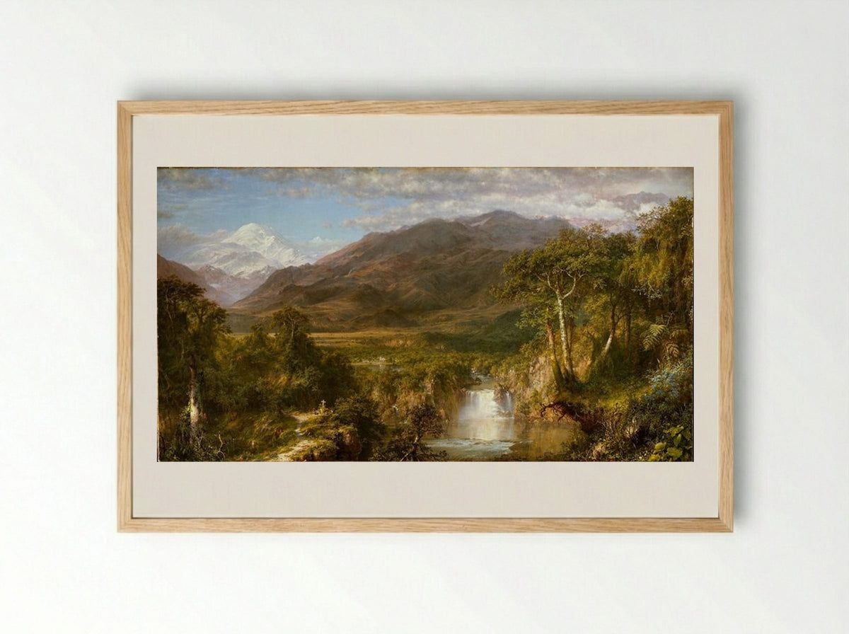 The Heart of the Andes - Frederic Edwin Church - Framed Print Wood