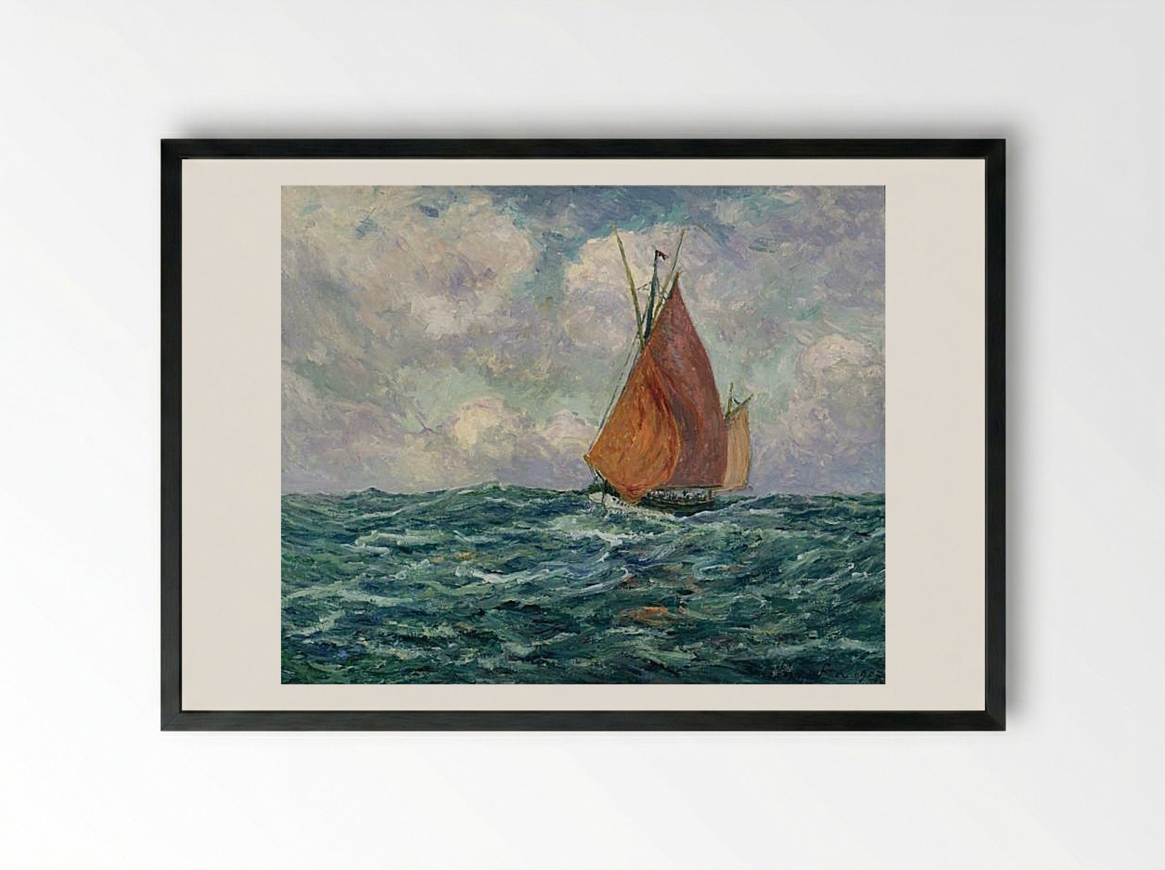 The Heart of the Port of Goulphar, Belle-Ile en Mer - Maxime Maufra - Framed Print Black