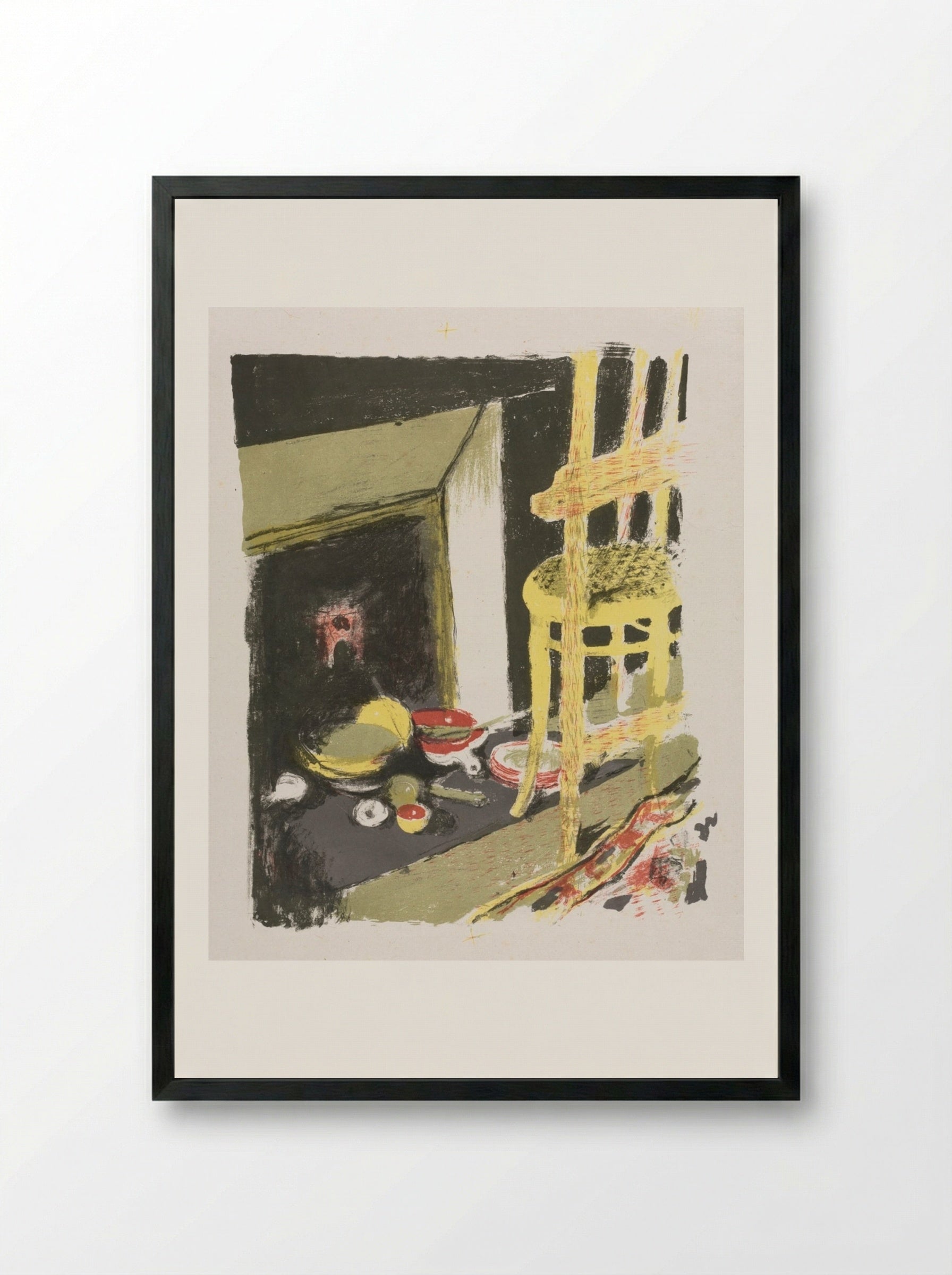 The Hearth - Édouard Vuillard - Framed Print Black