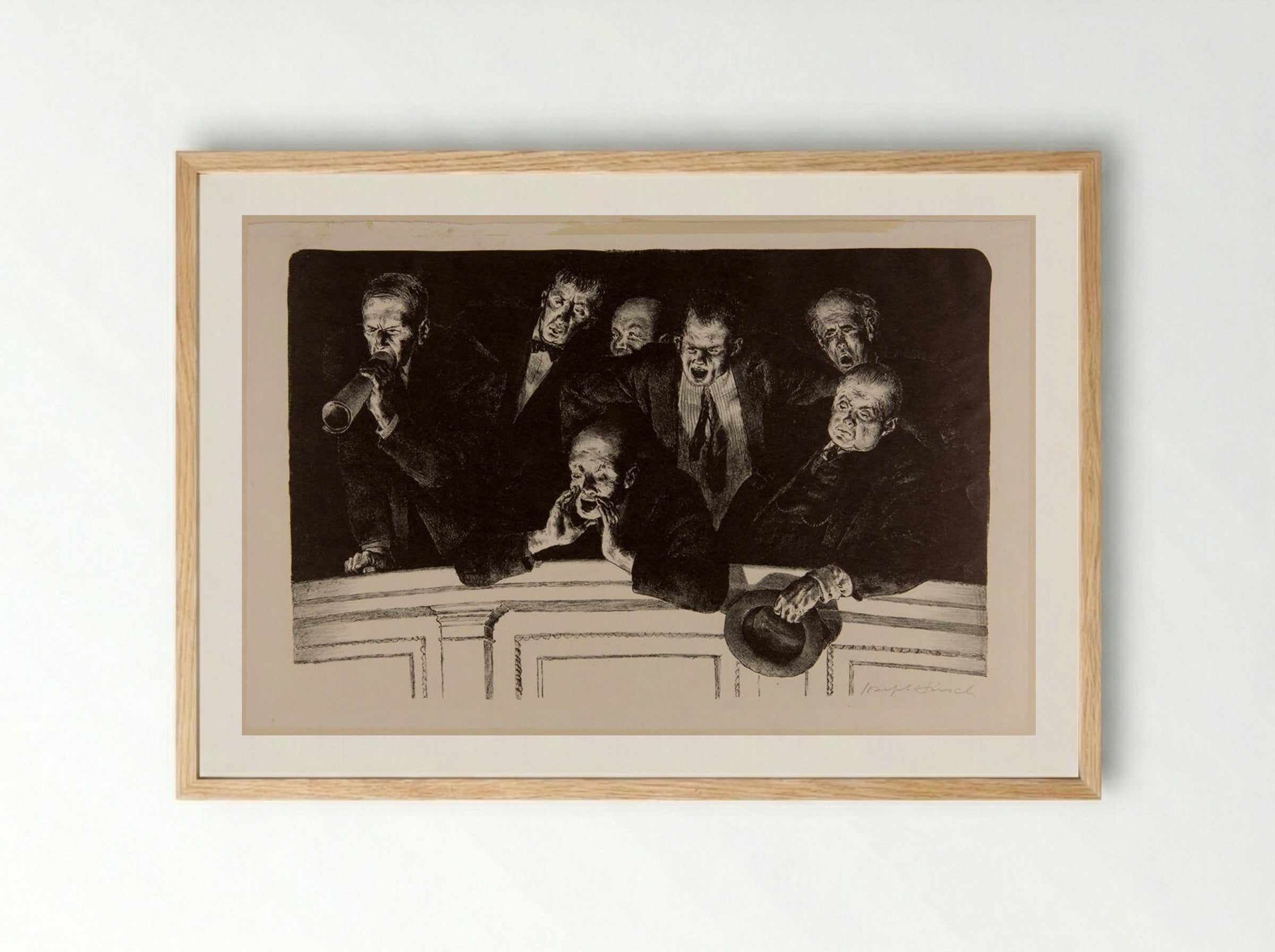 The Hecklers - Joseph Hirsch - Framed Print Wood