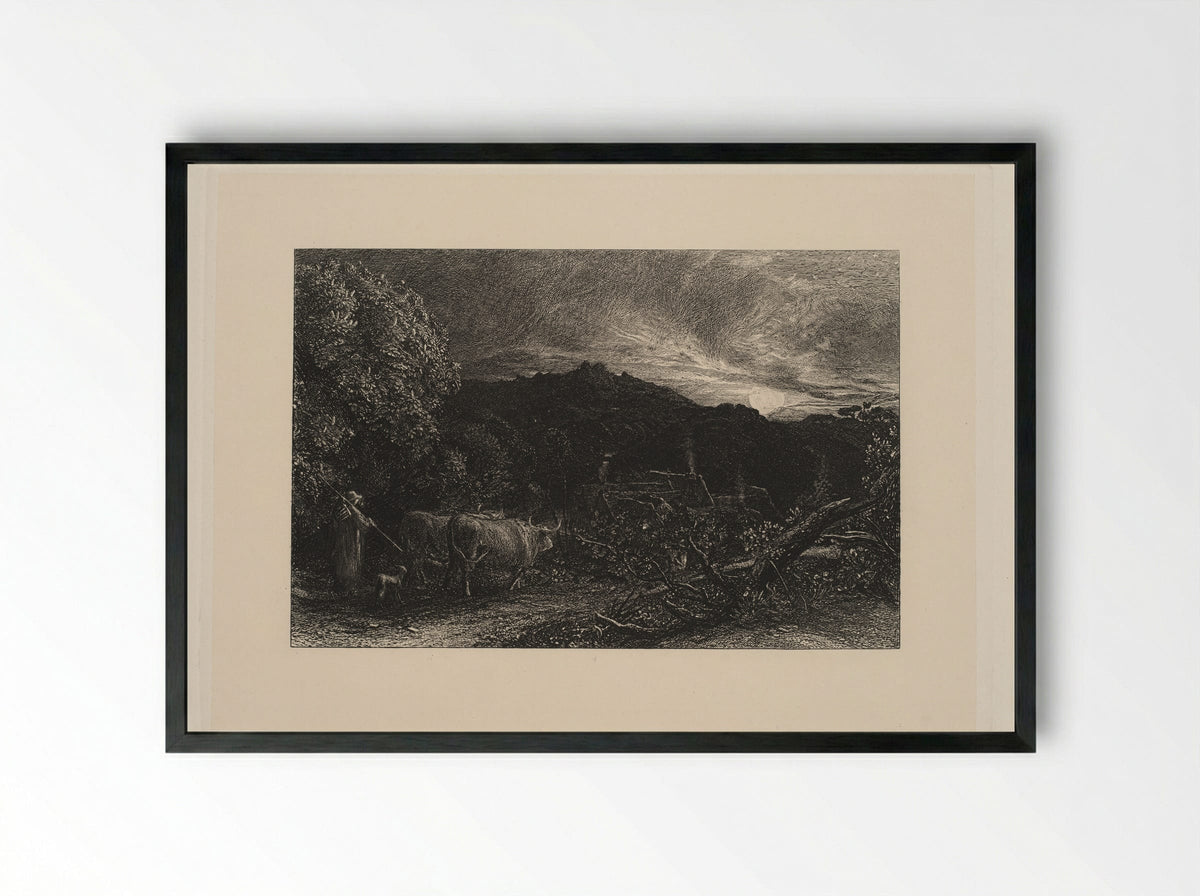 The Herdsman - Samuel Palmer - Framed Print Black