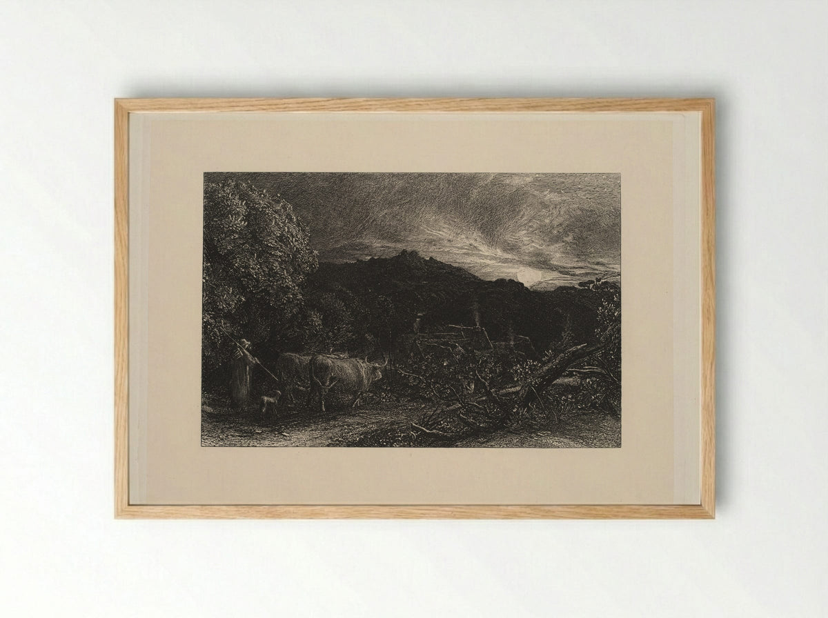 The Herdsman - Samuel Palmer - Framed Print Wood