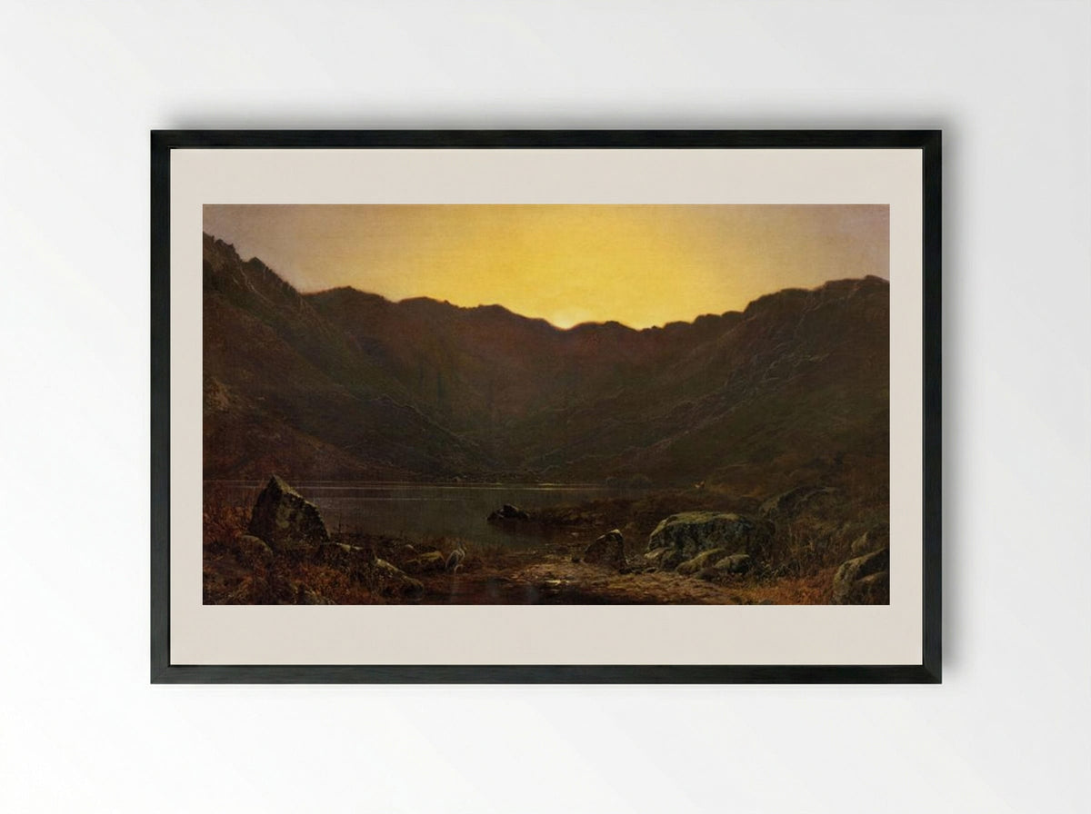 The Heron's Haunt - John Atkinson Grimshaw - Framed Print Black