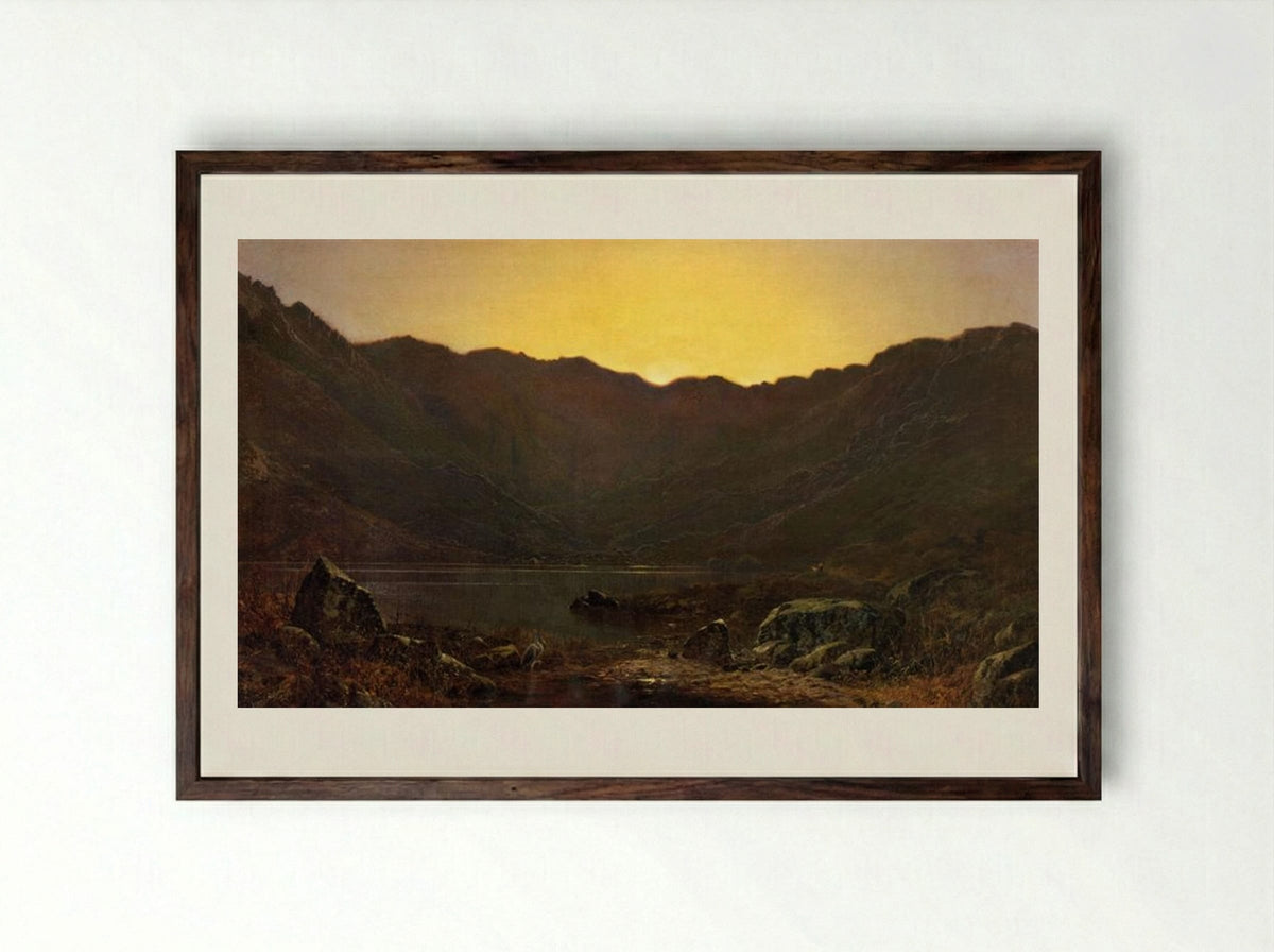 The Heron's Haunt - John Atkinson Grimshaw - Framed Print Dark Wood