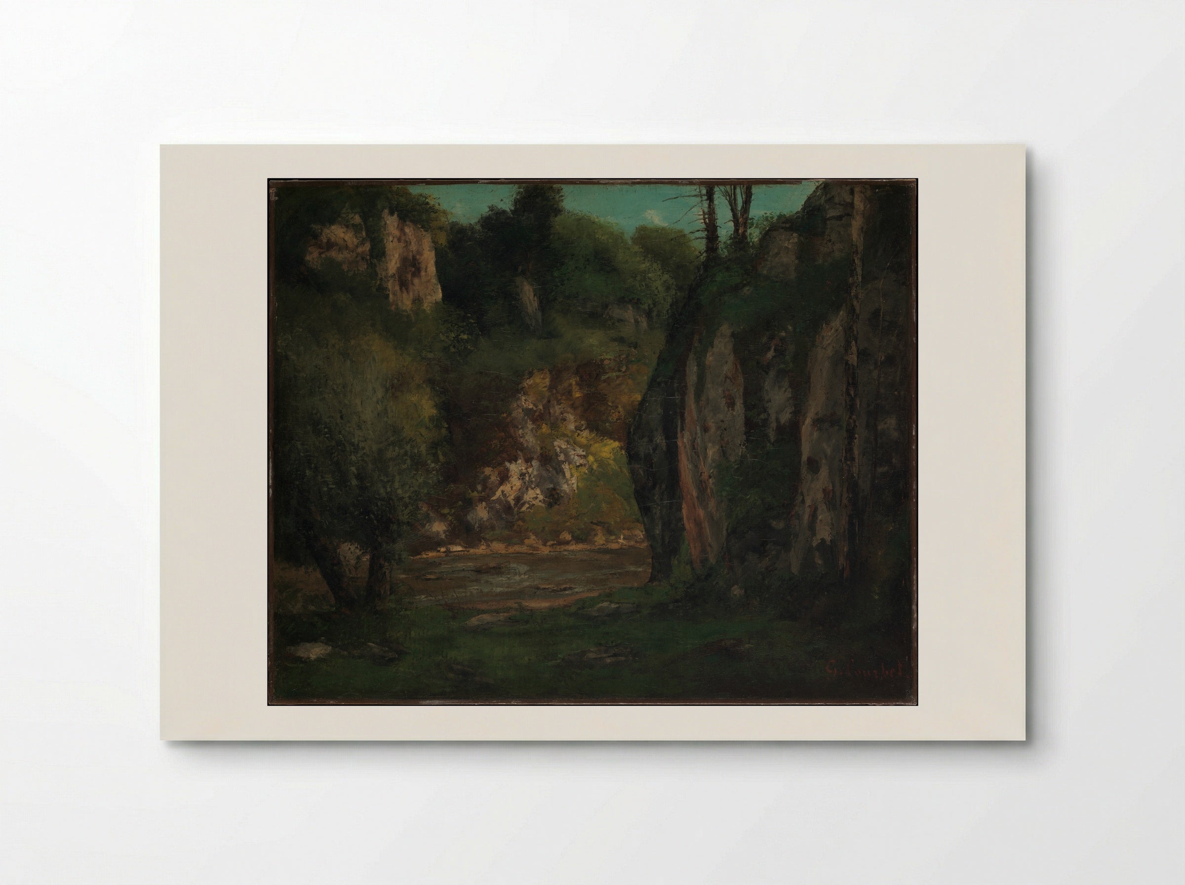 The Hidden Brook - Gustave Courbet - Poster