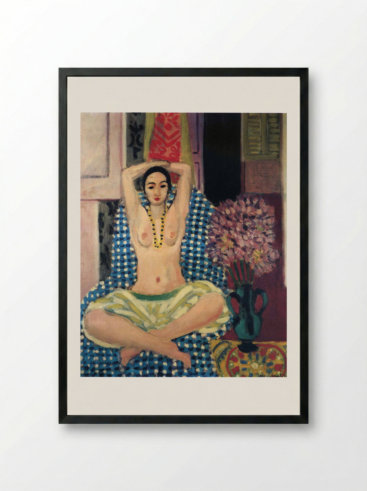 The Hindu Pose - Henri Matisse - Framed Print Black