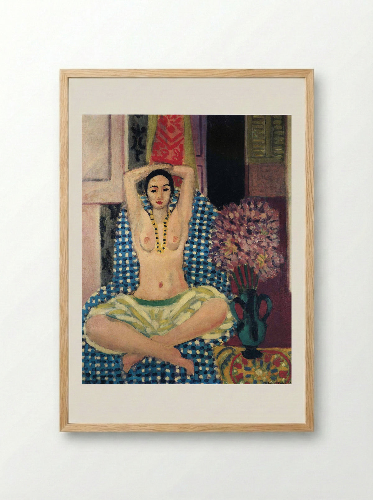 The Hindu Pose - Henri Matisse - Framed Print Wood