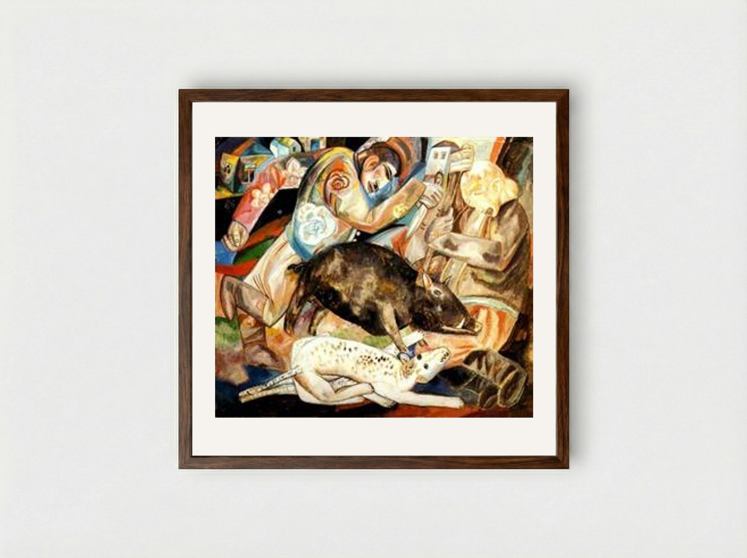 The Hog - Pavel Filonov - Framed Print Dark Wood